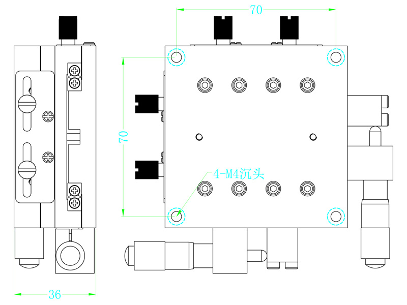 Fine tuning table KRT-80X80-L combination